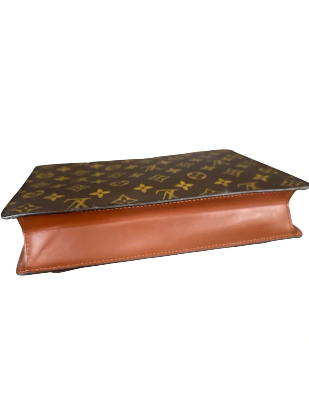 Louis Vuitton Monogram Canvas Brown & Gold Top Handle Satchel